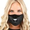 Elope Adult Cat Face Mask Black