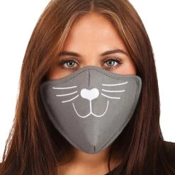 Elope Adult Gray Cat Face Mask