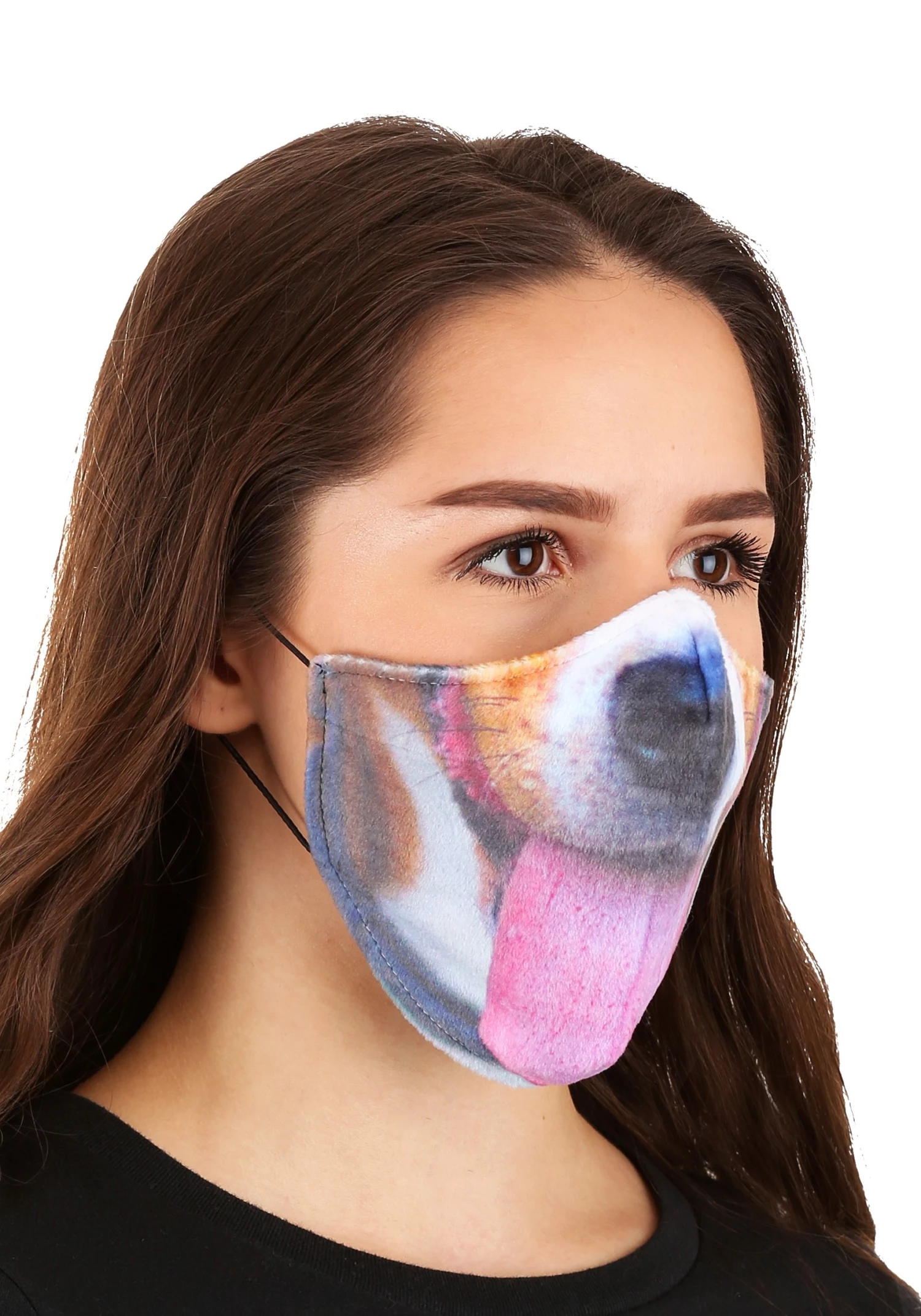 Elope Adult's Dog With Tongue Sublimated Face Mask 2 Elope Adult's Dog With Tongue Sublimated Face Mask - Image 2
