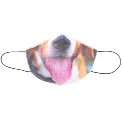 Elope Adult's Dog With Tongue Sublimated Face Mask 5 Elope Adult's Dog With Tongue Sublimated Face Mask -Cheap Halloween Store adult dog with tongue sublimated face mask alt 2