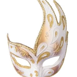 Forum Novelties, Inc Adult Gold Half Mask W/Ribbon