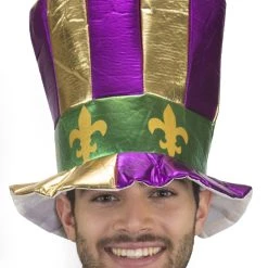 Jacobson Hats Mardi Gras Top Hat For Adults