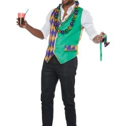California Costume Collection Mardi Gras Adult Vest Kit
