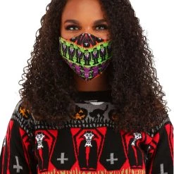 Guangzhou Fashion Travelling Goods Co. Ltd Monsters Sublimated Face Mask For Adults -Cheap Halloween Store adult monsters sublimated face mask alt 2