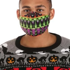 Guangzhou Fashion Travelling Goods Co. Ltd Monsters Sublimated Face Mask For Adults -Cheap Halloween Store adult monsters sublimated face mask alt 7