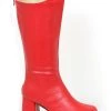 Ellie Adult Red And Gold Super Hero Boots