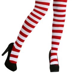 Fun Costumes Adult Red And White Striped Socks