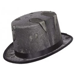 Underwraps Tattered Black Top Hat For Adults