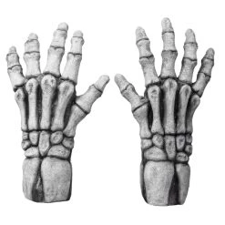 Oktober Studios White Skeleton Claw Gloves For Adults