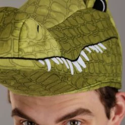 Elope Plush Alligator Costume Hat -Cheap Halloween Store alligator plush hat alt 3