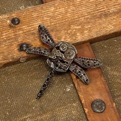 Elope Antique Dragonfly Gear Steampunk Pin