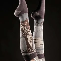 FootClothes Bat Knee High Sock -Cheap Halloween Store bat knee high sock alt 2