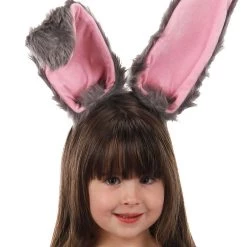 Elope Bendy Bunny Ears Headband Grey -Cheap Halloween Store bendy bunny ears headband gray alt 2 update