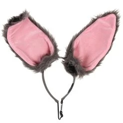 Elope Bendy Bunny Ears Headband Grey -Cheap Halloween Store bendy bunny ears headband gray alt 3 update