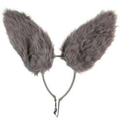 Elope Bendy Bunny Ears Headband Grey -Cheap Halloween Store bendy bunny ears headband gray alt 4 update