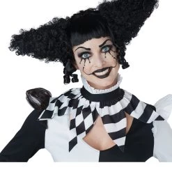 California Costume Collection Creepy Black Adult Clown Wig