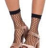Leg Avenue Black Fishnet Ankle Socks