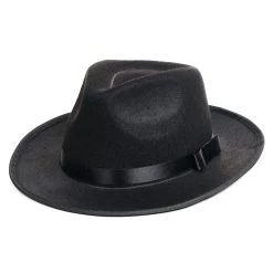 Partytime Costume & Lingerie (Yiwu) Factory Black Gangster Fedora Hat