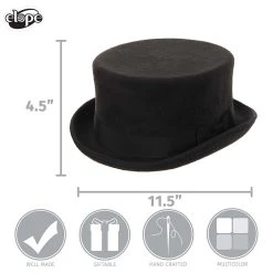 Elope Adult Black John Bull Costume Hat -Cheap Halloween Store black john bull hat alt 6