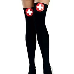 Rubies Costume Co. Inc Black Nurse Thigh Highs
