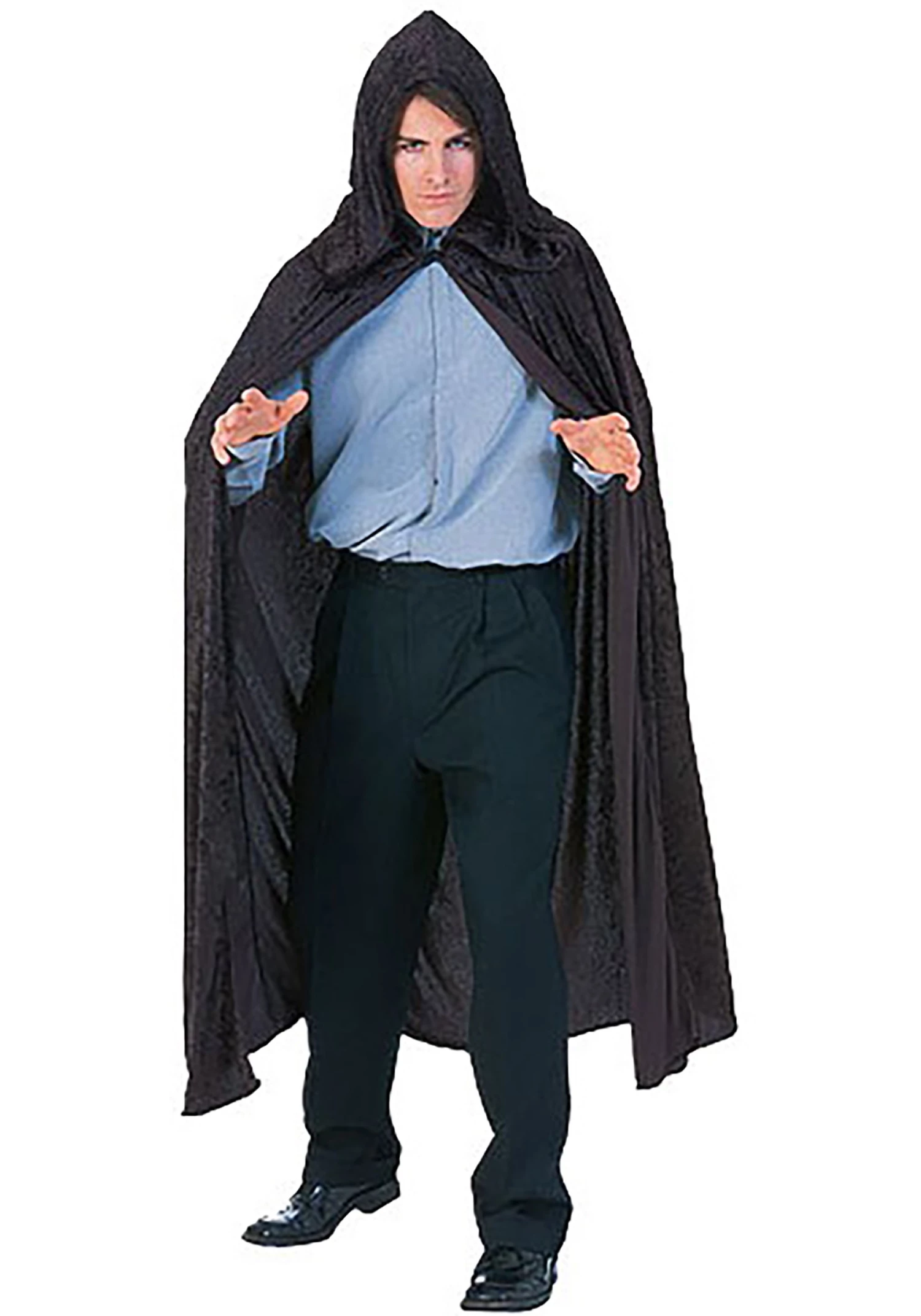 Rubies Costume Co. Inc Black Velvet Hooded Cloak 1 Rubies Costume Co. Inc Black Velvet Hooded Cloak