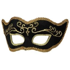 Forum Novelties, Inc Black Velvet Mardi Gras Mask