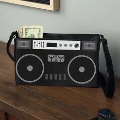Fushengyuan Industry CO., Black Boombox Costume Purse -Cheap Halloween Store boombox purse alt 3