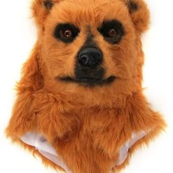 Elope Brown Mouth Mover Bear Mask -Cheap Halloween Store brown bear mouth mover mask alt 3