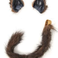 Elope Furry Brown Cat Ears And Tail 8 Elope Furry Brown Cat Ears And Tail -Cheap Halloween Store brown furry cat tail and ears alt 2