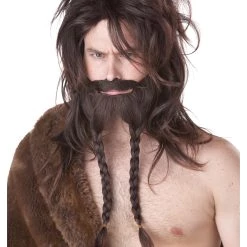 California Costume Collection Brown Viking Wig, Beard And Mustache