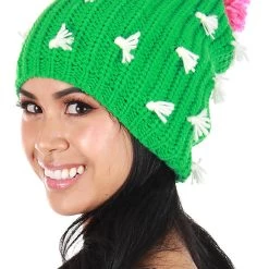Elope Cactus Knit Slouch Beanie