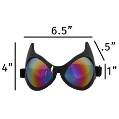 Elope Cat Eye Rainbow Goggles -Cheap Halloween Store cat eye goggles rainbow alt 3