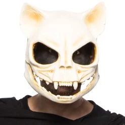 Seeing Red Cat Skull Adult Mask