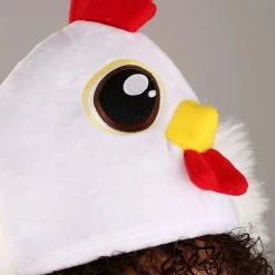 Elope Chicken Velour Hat -Cheap Halloween Store chicken plush hat alt 2