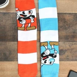 Elope Cuphead Mugman Victory Crew Socks -Cheap Halloween Store cuphead mugman victory crew socks alt 2