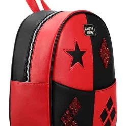Bioworld Merchandising / Independent Sales DC Comics Suicide Squad Mini Harley Quinn Backpack -Cheap Halloween Store dc comics suicide squad harley quinn mini backpack alt 3