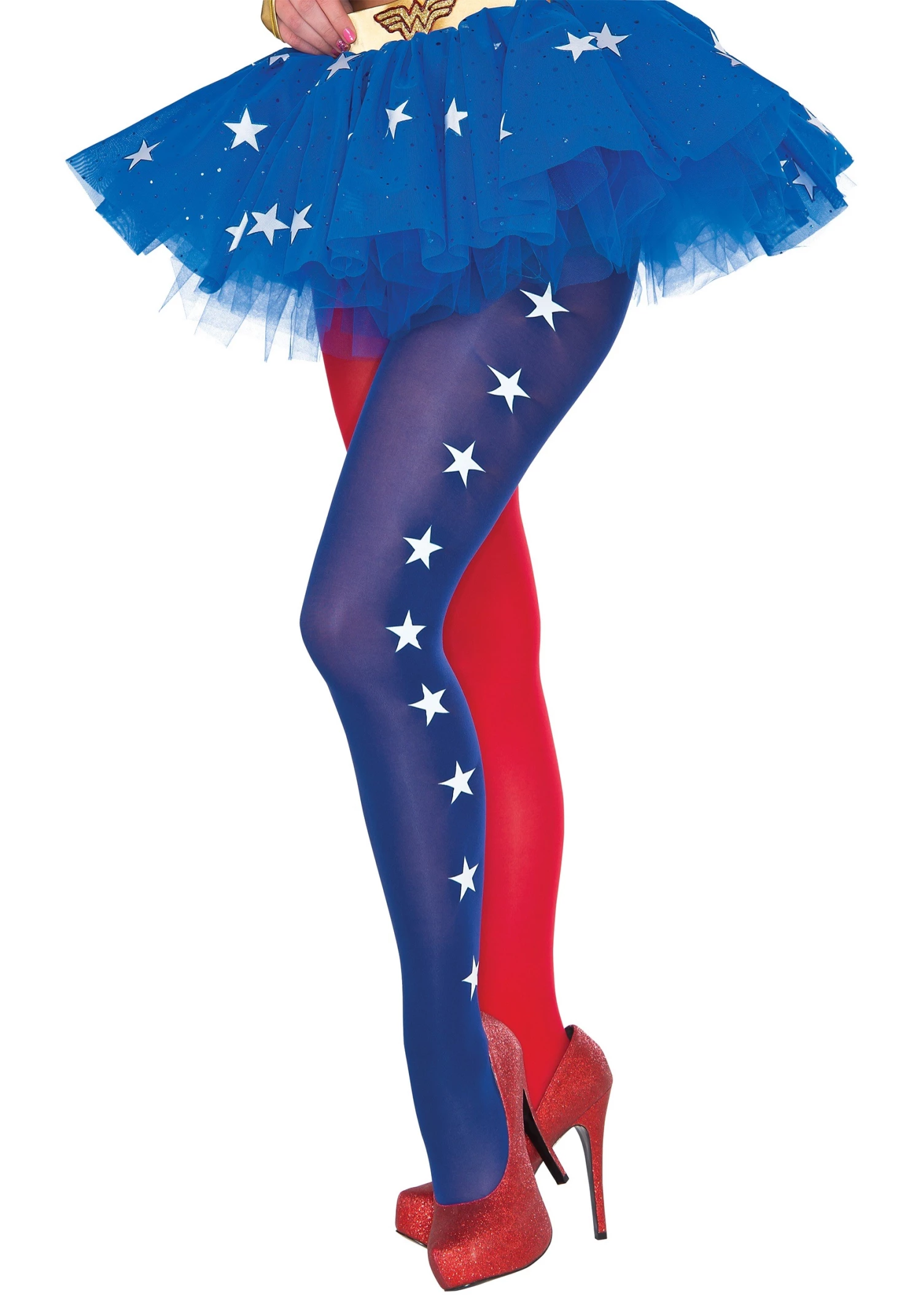 Rubies Costume Co. Inc DC Women's Wonder Woman Tights 2 Rubies Costume Co. Inc DC Women's Wonder Woman Tights - Image 2