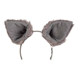 Elope Deluxe Wolf Ears Headband -Cheap Halloween Store deluxe gray wolf ears headband
