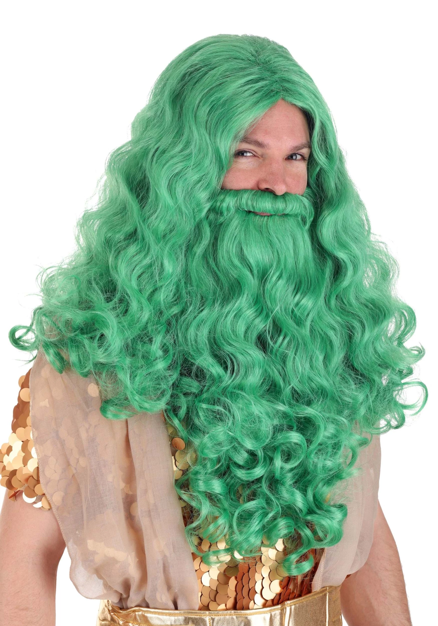 Partytime Wig Adult Deluxe King Neptune Wig 1 Partytime Wig Adult Deluxe King Neptune Wig