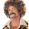 California Costume Collection Disco Dirt Bag Wig And Mustache