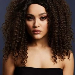 Smiffys Fever Lizzo Dark Brown Heat Styleable Wig For Women
