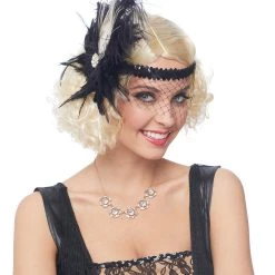 Costume Culture By Franco LLC Flapper Headpiece W/ Birdcage Veil