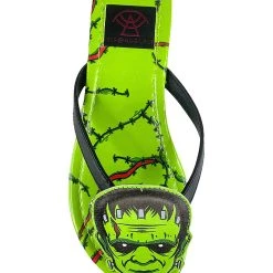 Strange Cvlt Women's Frankenstein Icon Sandals -Cheap Halloween Store frankenstein icon sandals alt 4