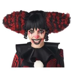 California Costume Collection Black And Red Clown Funhouse Wig