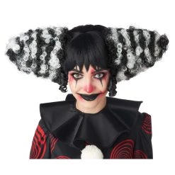 California Costume Collection Black And White Clown Funhouse Wig