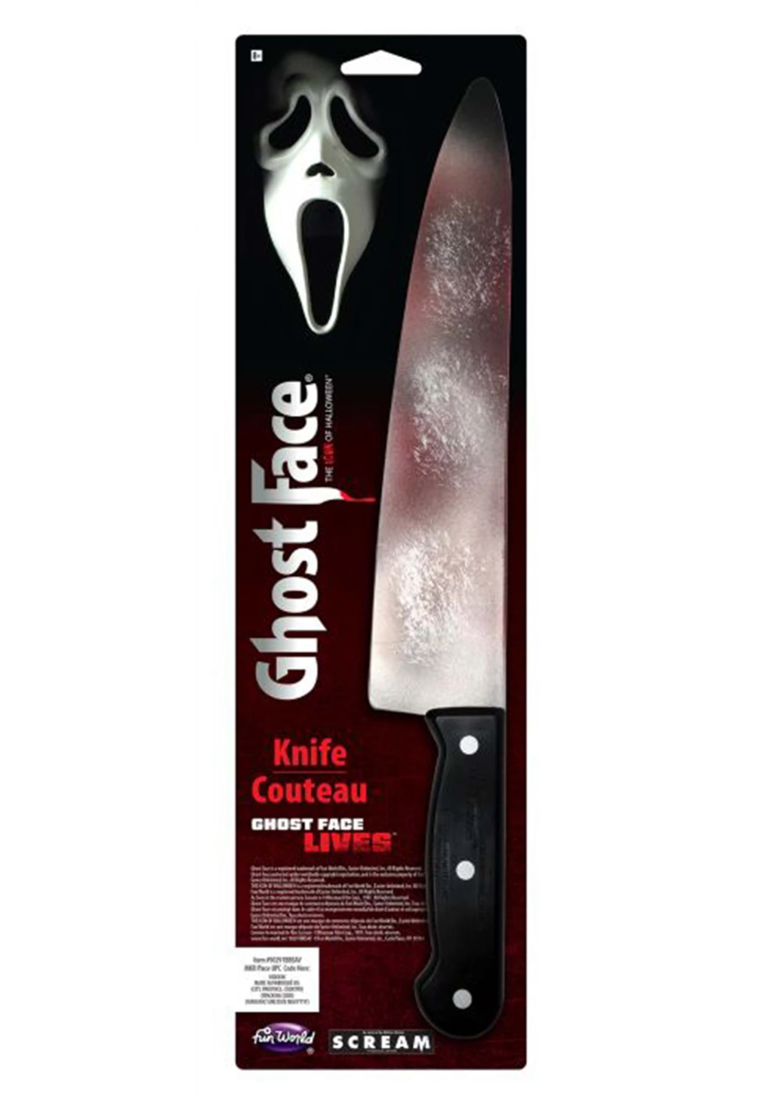 Fun World Ghost Face Butcher Costume Knife Accessory 2 Fun World Ghost Face Butcher Costume Knife Accessory - Image 2