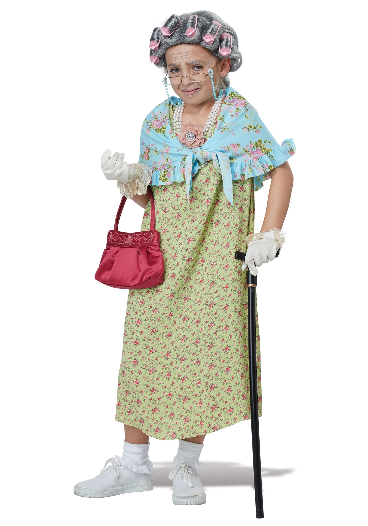 California Costume Collection Girl's Old Lady Costume Kit 1 California Costume Collection Girl's Old Lady Costume Kit