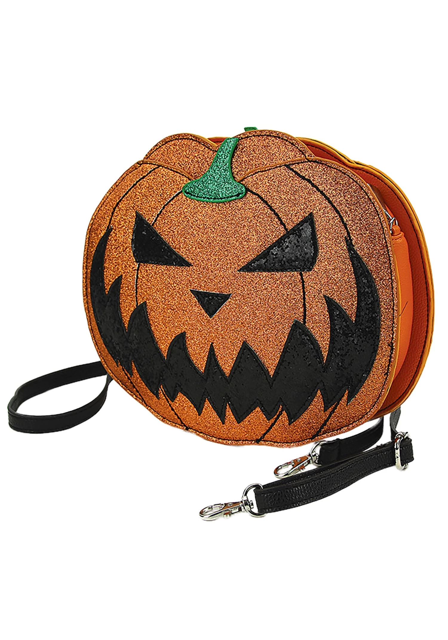 Comeco Glitter Jack O' Lantern Crossbody Bag 2 Comeco Glitter Jack O' Lantern Crossbody Bag - Image 2