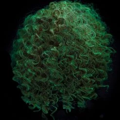 California Costume Collection Bright Red Glow In The Dark Curly Clown Wig -Cheap Halloween Store glow in the dark bright red curly clown wig alt 4