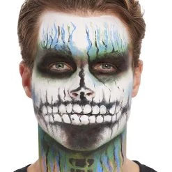 Smiffys Glow In The Dark Skeleton Makeup Kit With Glitter -Cheap Halloween Store glow in the dark glitter skeleton makeup kit alt 2
